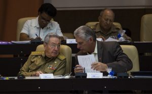 Raúl Castro, Miguel Díaz-Canel during the assembly session. Photo: Irene Pérez/Cubadebate